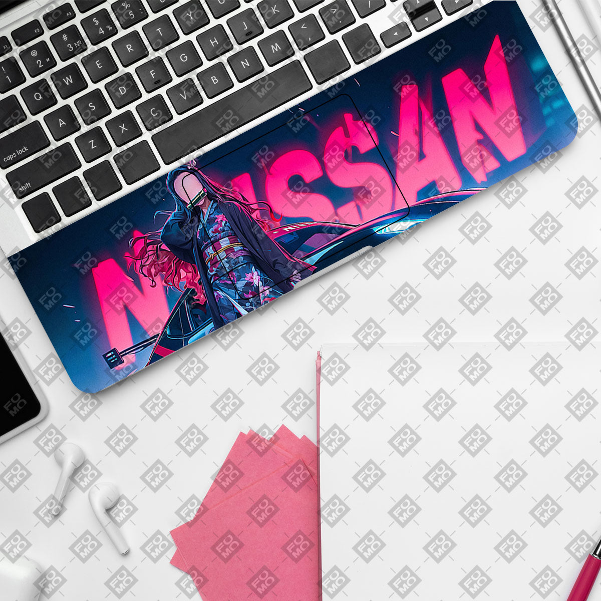 Neon Bloom Nezuko Racer Cars & Bikes Laptop Skin