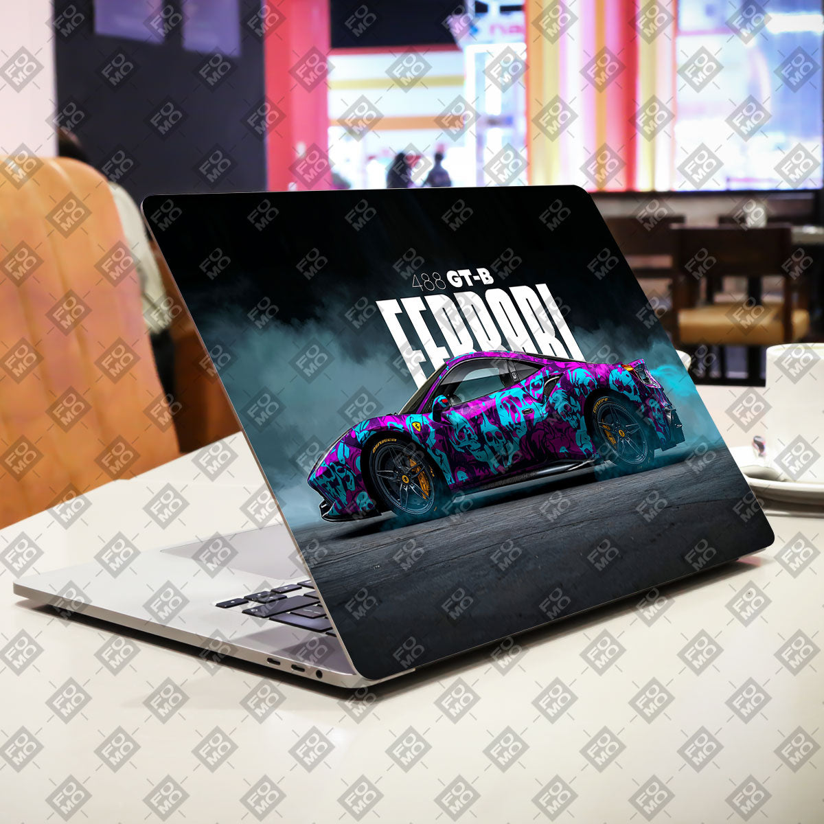 Psycho Drive Ferrari 488 Skullstorm Cars & Bikes Laptop Skin