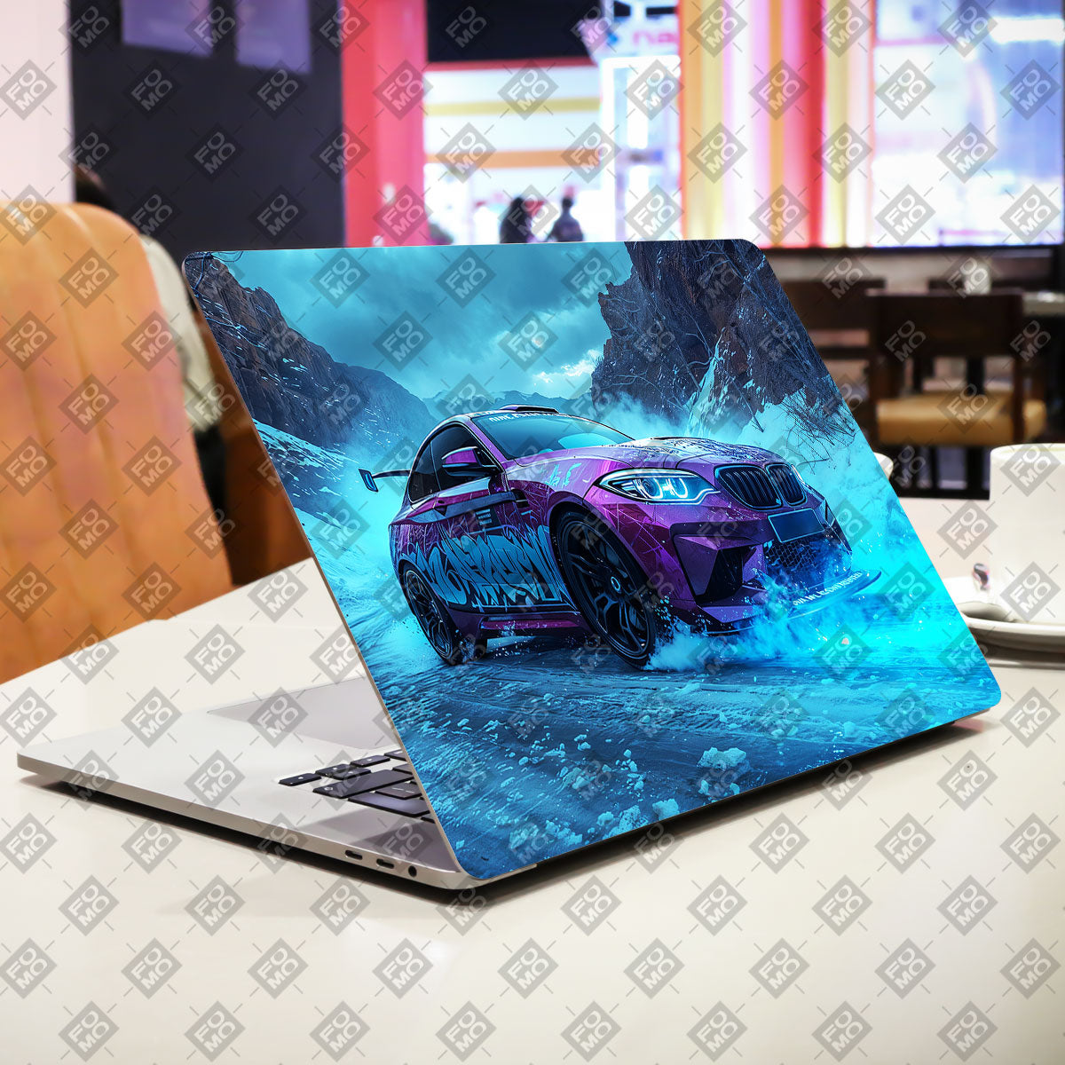 BMW Neon Drift Cars & Bikes Laptop Skin