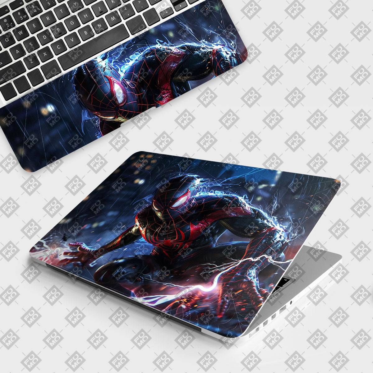 Miles Morales Shockwave Comic Laptop Skin