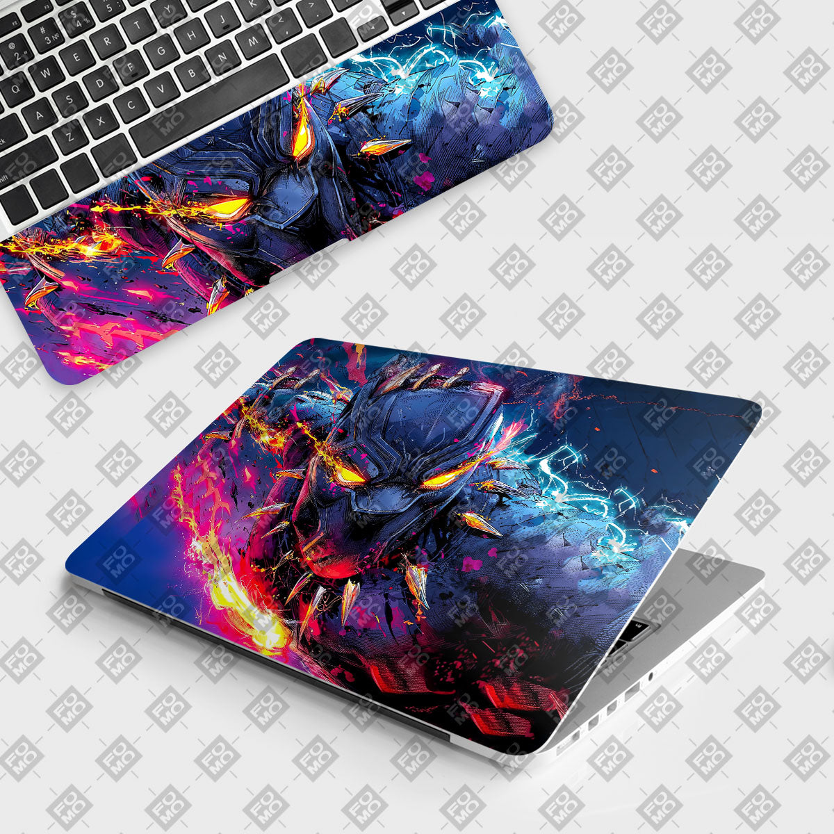 Vibranium Fury Wakandan Charge Comics Laptop Skin