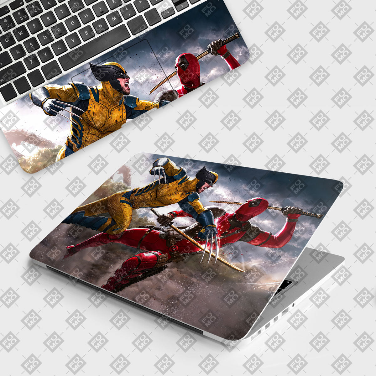 Wolverine vs Deadpool Comic Laptop Skin