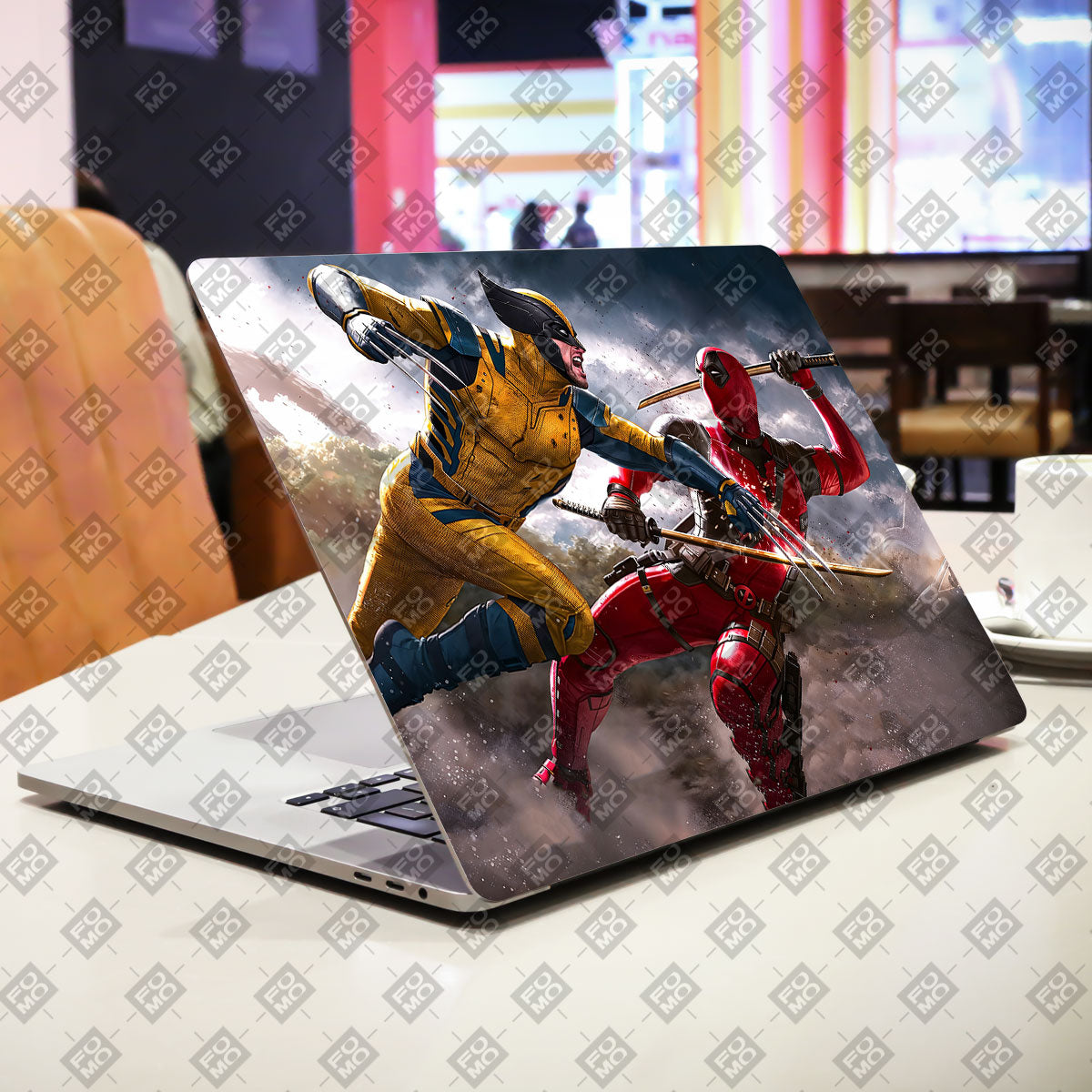 Wolverine vs Deadpool Comic Laptop Skin