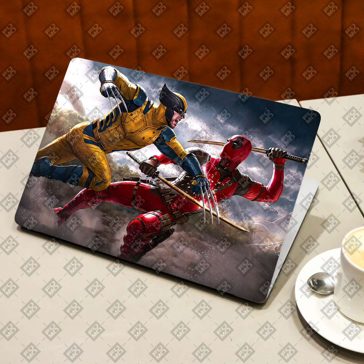 Wolverine vs Deadpool Comic Laptop Skin
