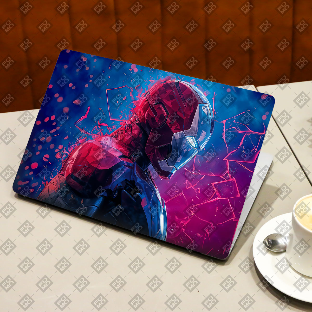 Iron Man Neon Tech Comic Laptop Skin