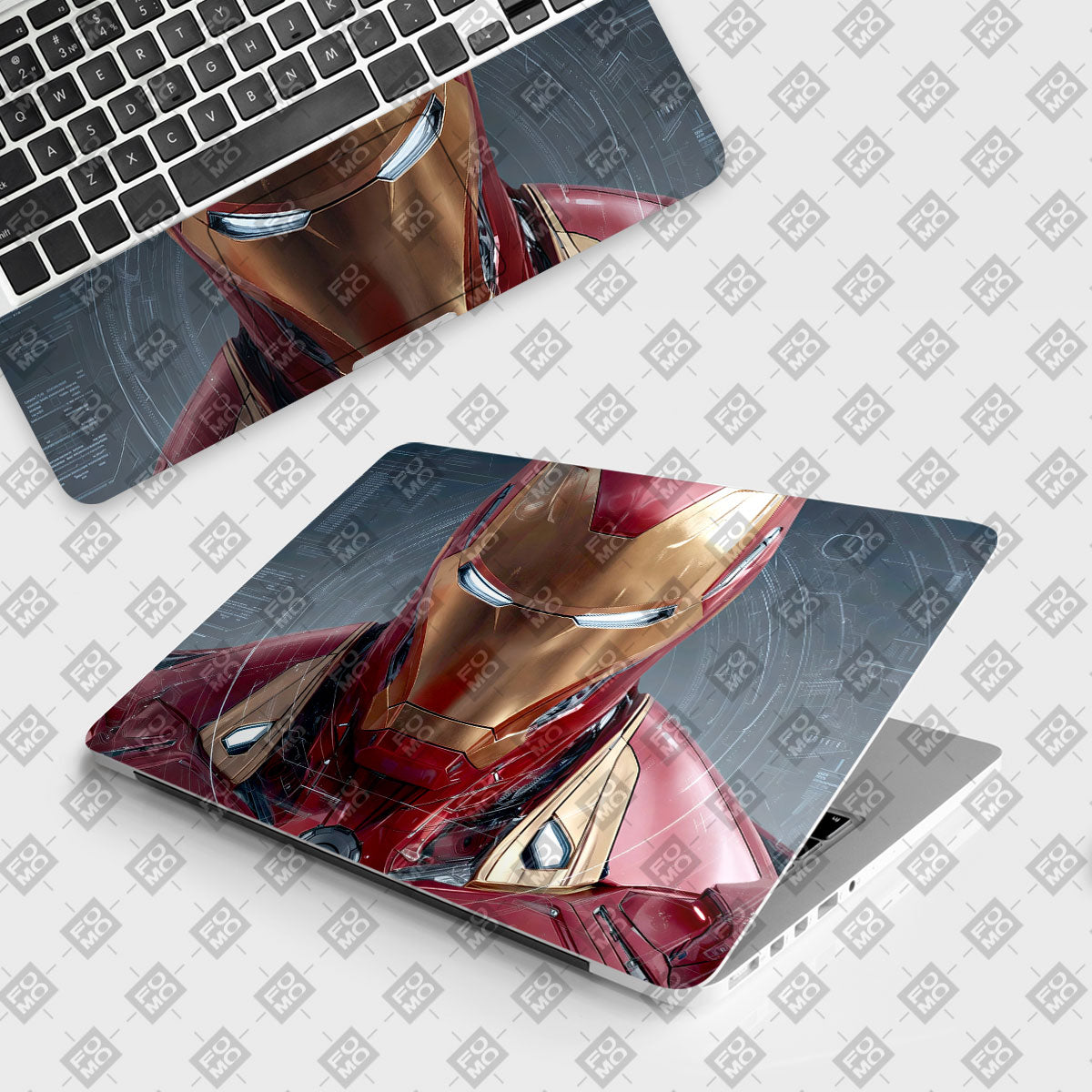Iron Man Faceplate Comics Laptop Skin