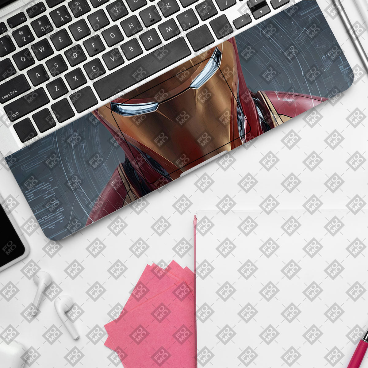 Iron Man Faceplate Comics Laptop Skin