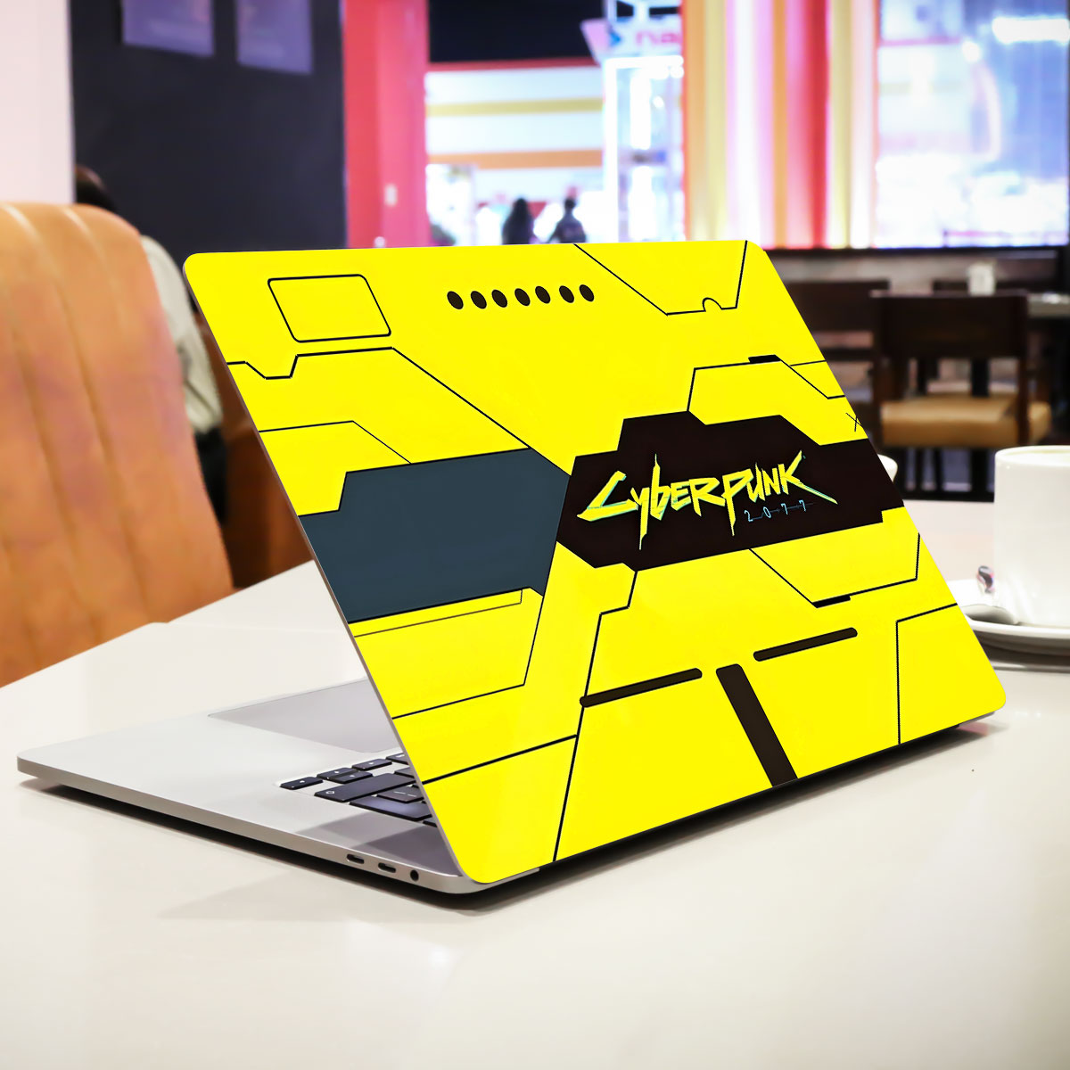 Cyberpunk Yellow Schematic Laptop Skin