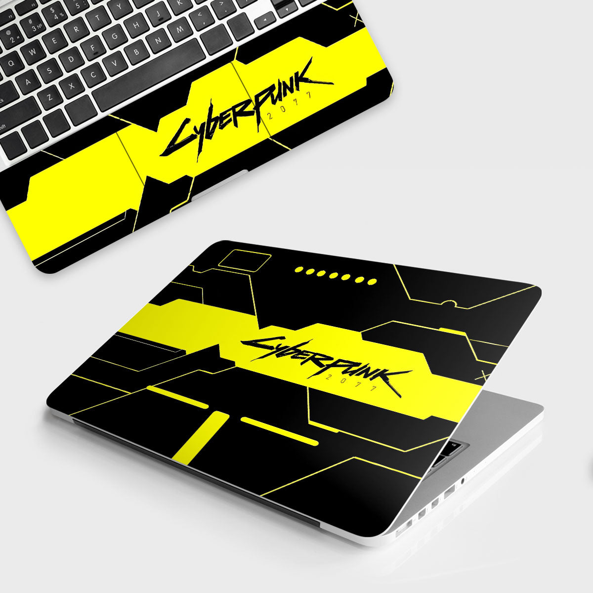 Cyberpunk Yellowline Grid Laptop Skin