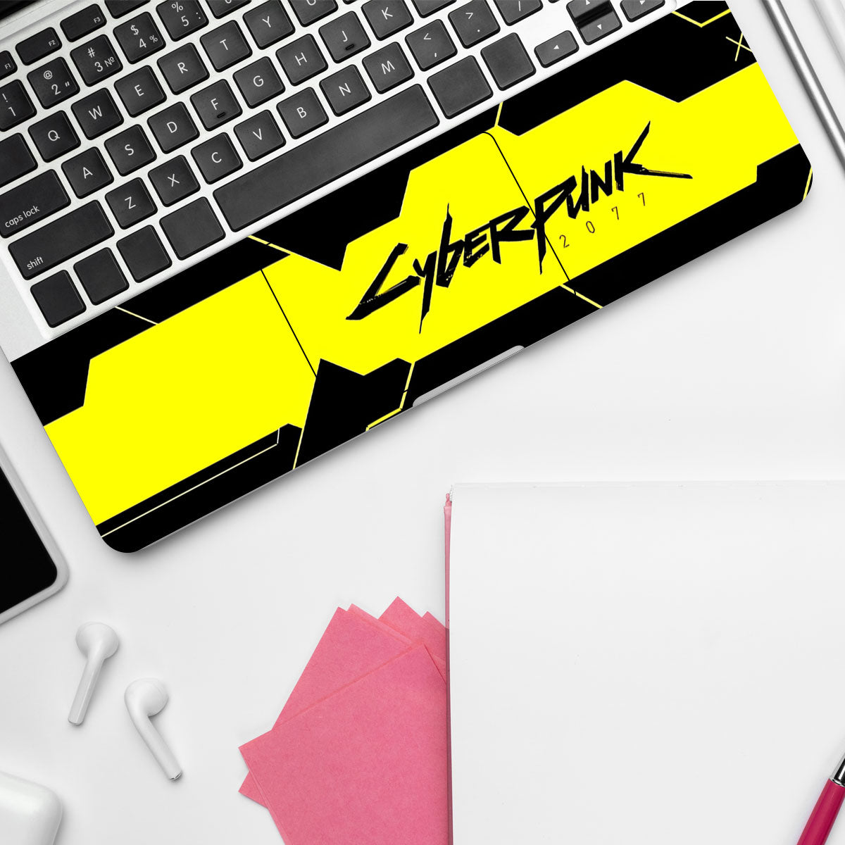 Cyberpunk Yellowline Grid Laptop Skin