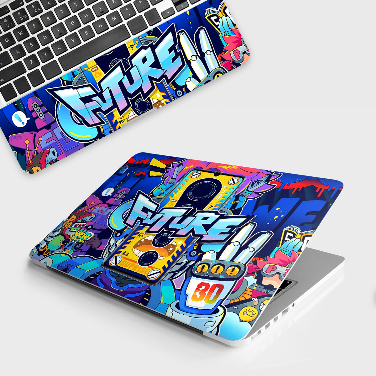 Futuristic Cyberpunk Vision Laptop Skin