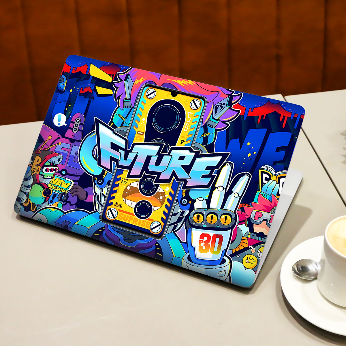 Futuristic Cyberpunk Vision Laptop Skin