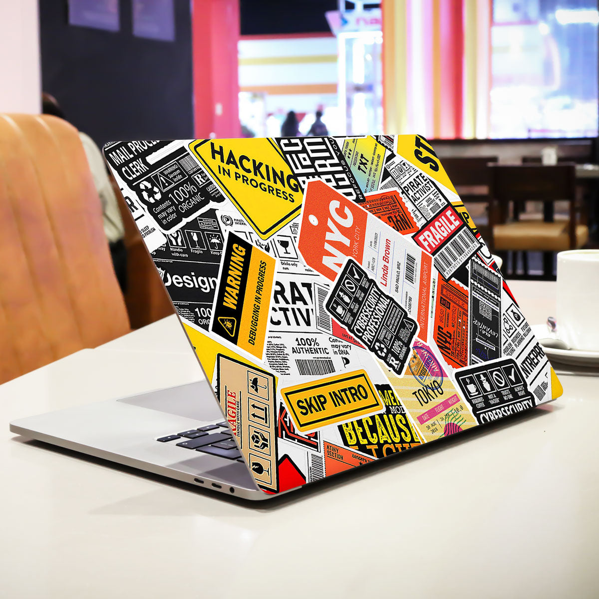 Tech Aesthetic Sticker Collage Laptop Skin
