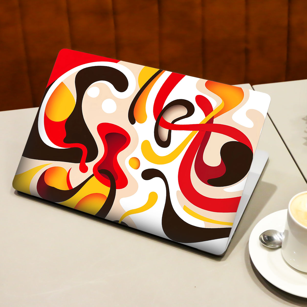 Ember Curves Laptop Skin