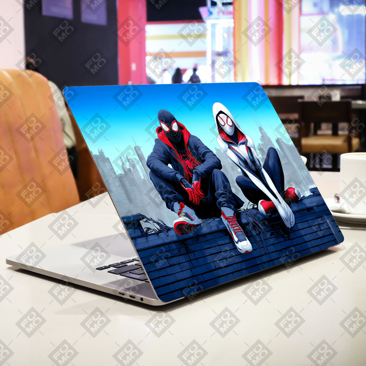 Rooftop Spiderman Duo Movies Laptop Skin
