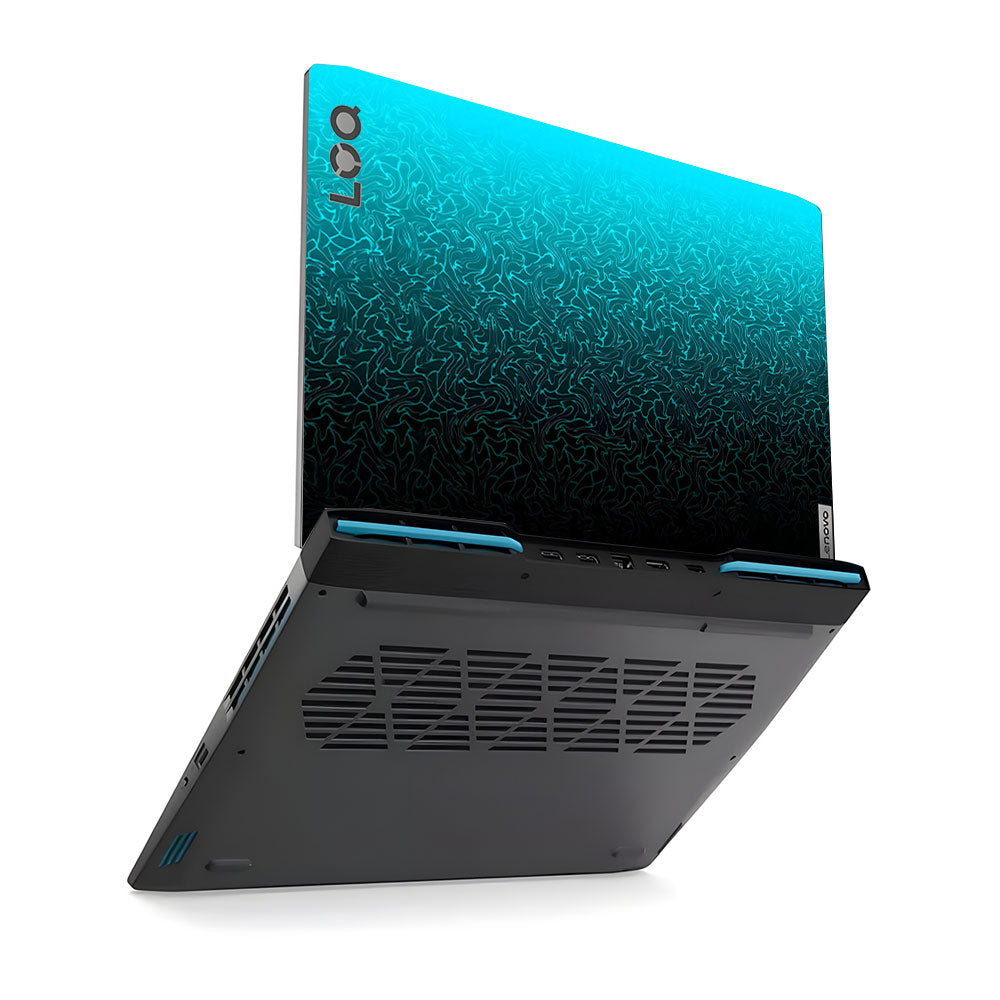 Cyan Blue to Black Gradient Lenovo LOQ 2023 15IRH8, 15APH8 Laptop Skin