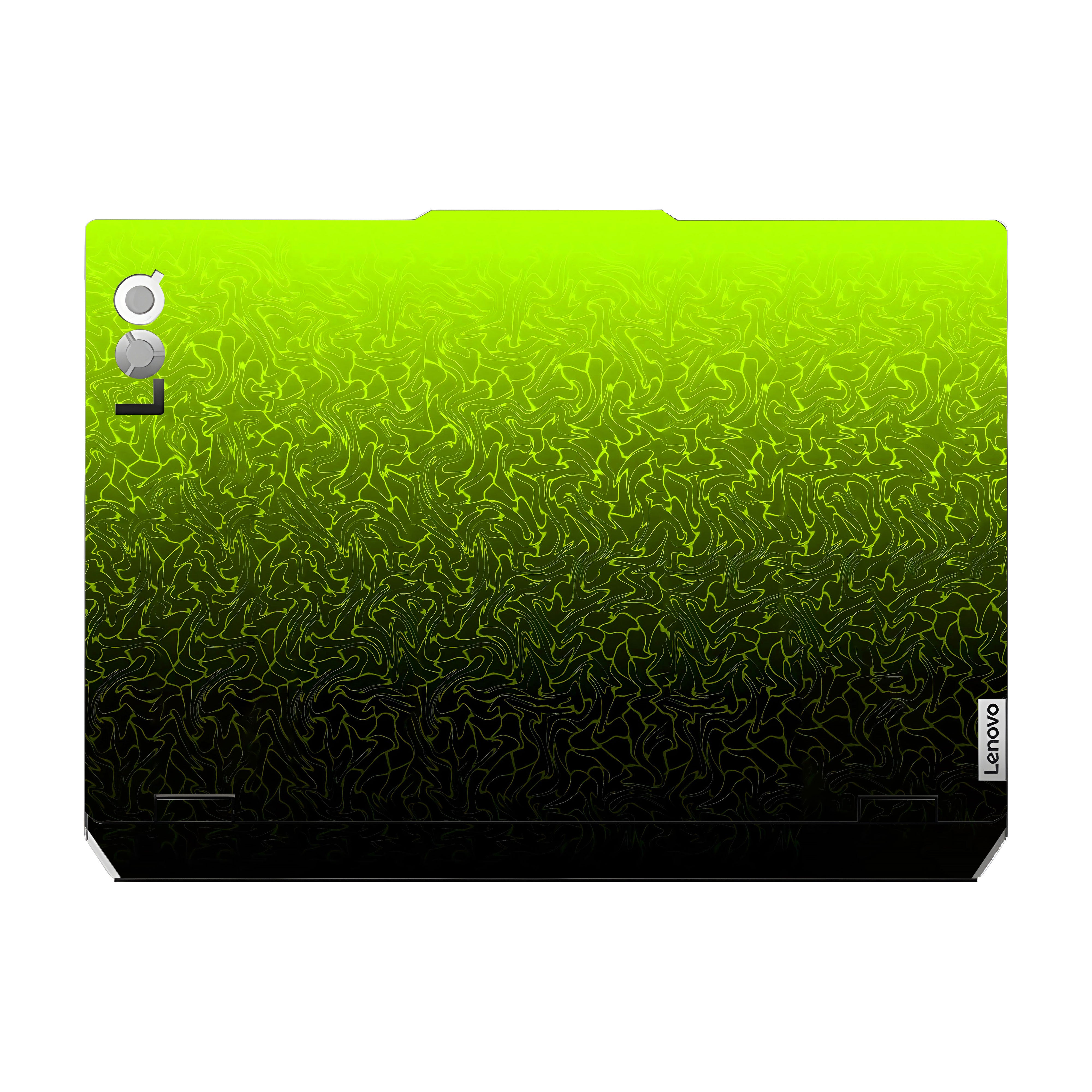 Lime Yellow to Black Gradient Lenovo LOQ 2024 Laptop Skin