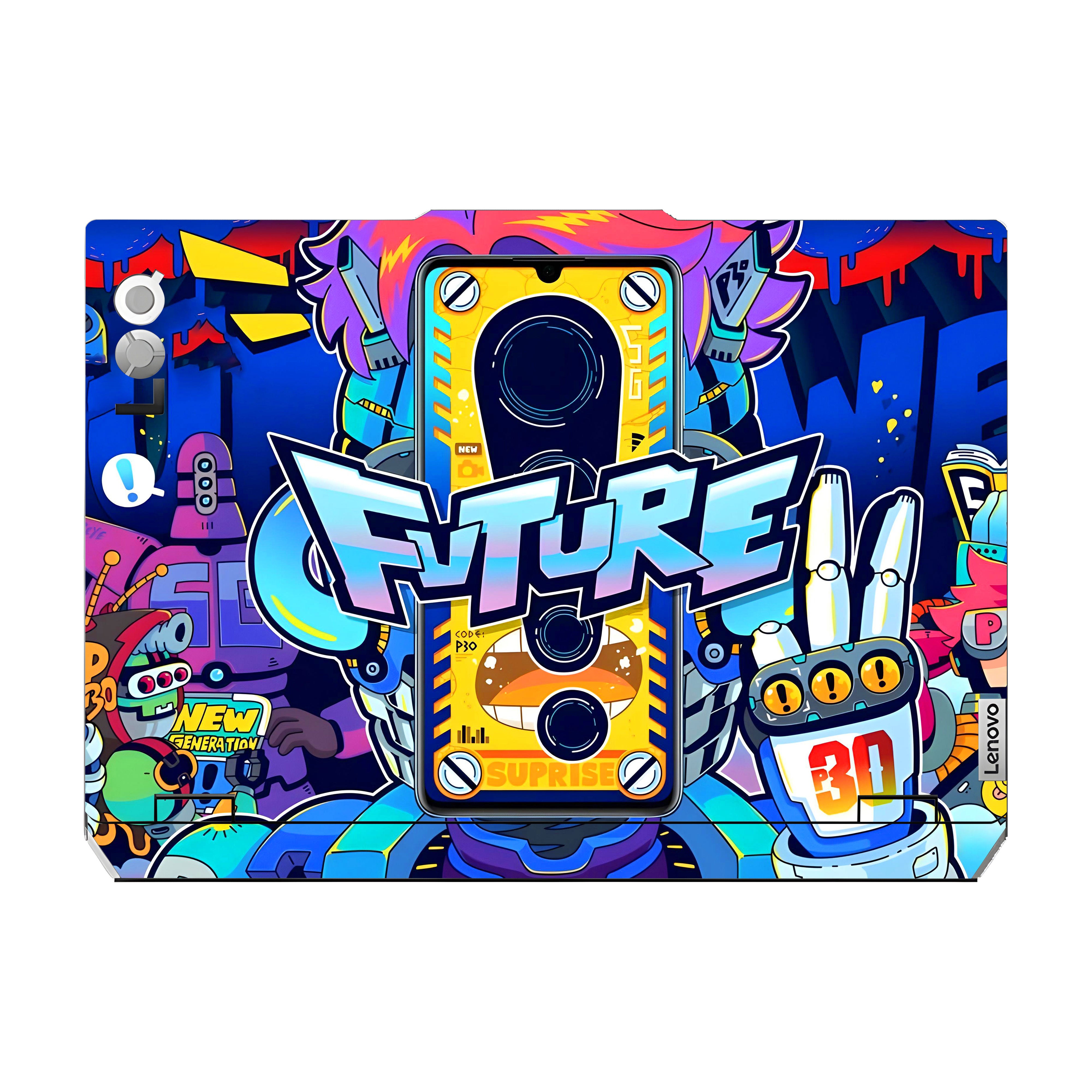 Futuristic Cyberpunk Vision Lenovo LOQ 2024 Laptop Skin