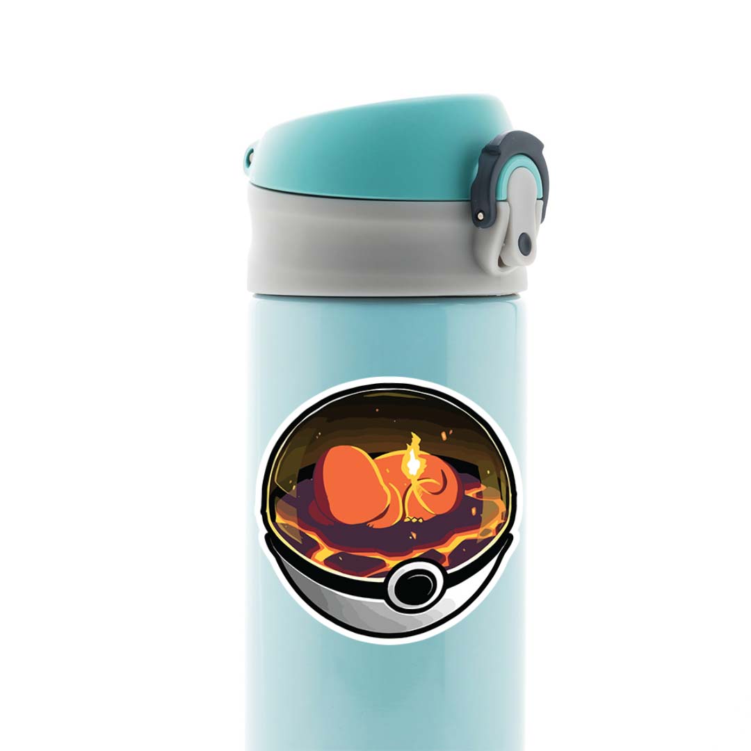 Charmander Lava Pokeball Anime Stickers