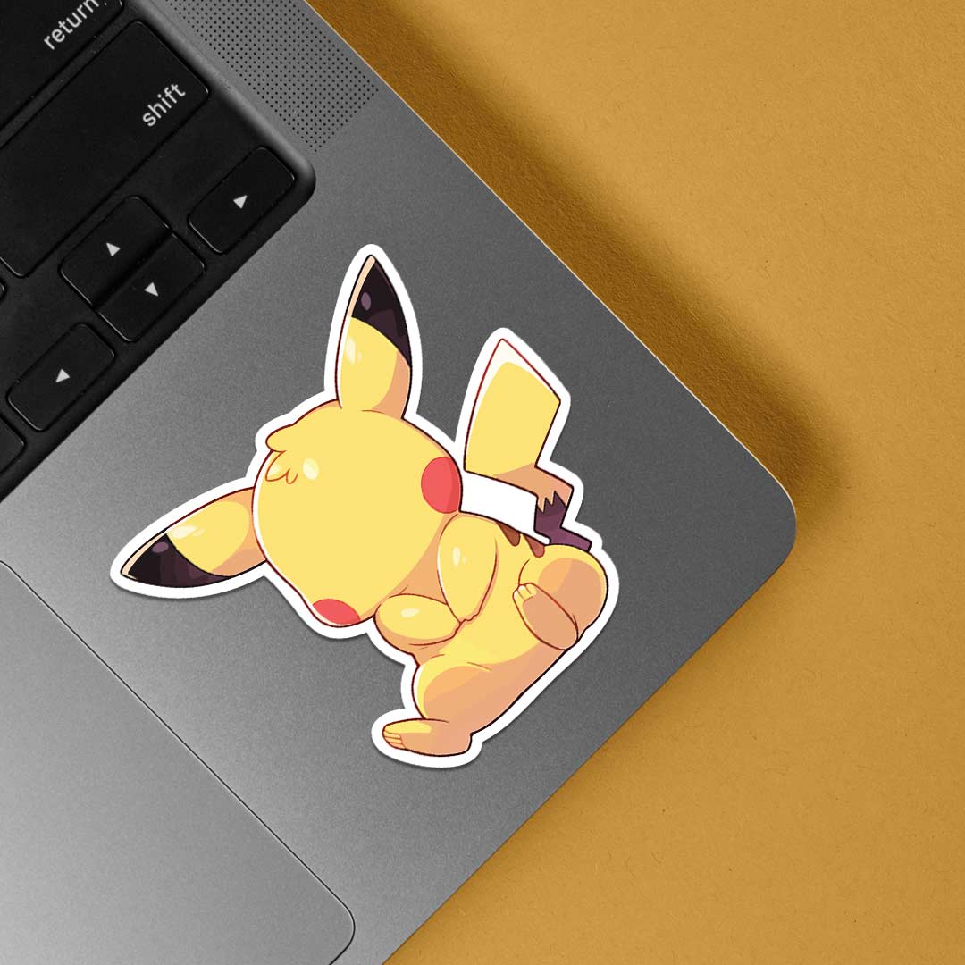 Pikachu Sitting Cutely Anime Stickers
