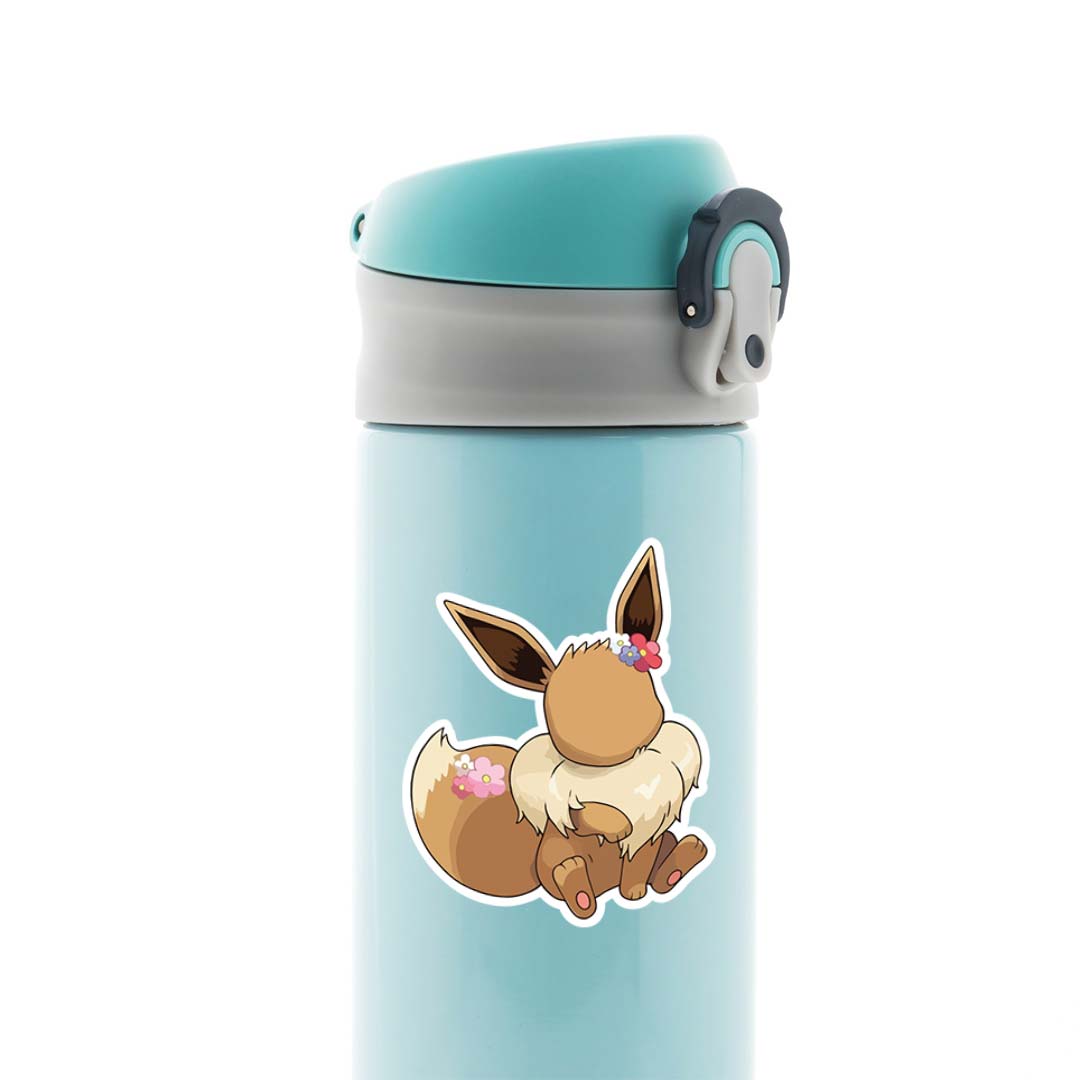 Eevee with Flower Crown Anime Stickers
