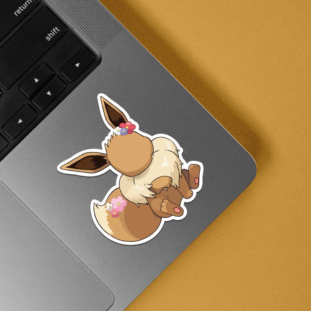 Eevee with Flower Crown Anime Stickers