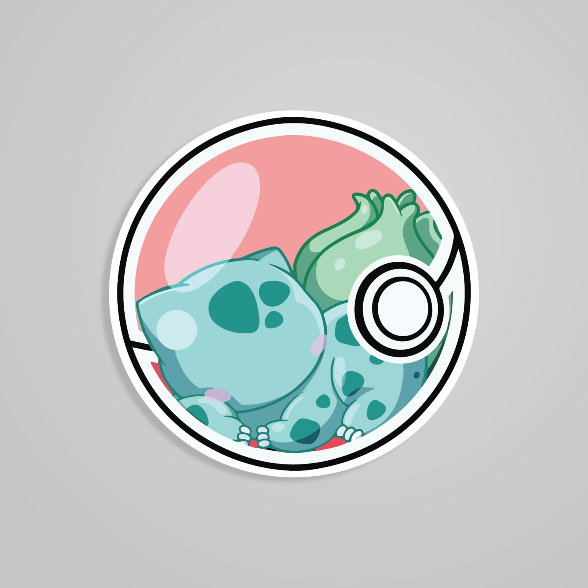 Fomo Store Stickers Anime Bulbasaur in Nature Ball