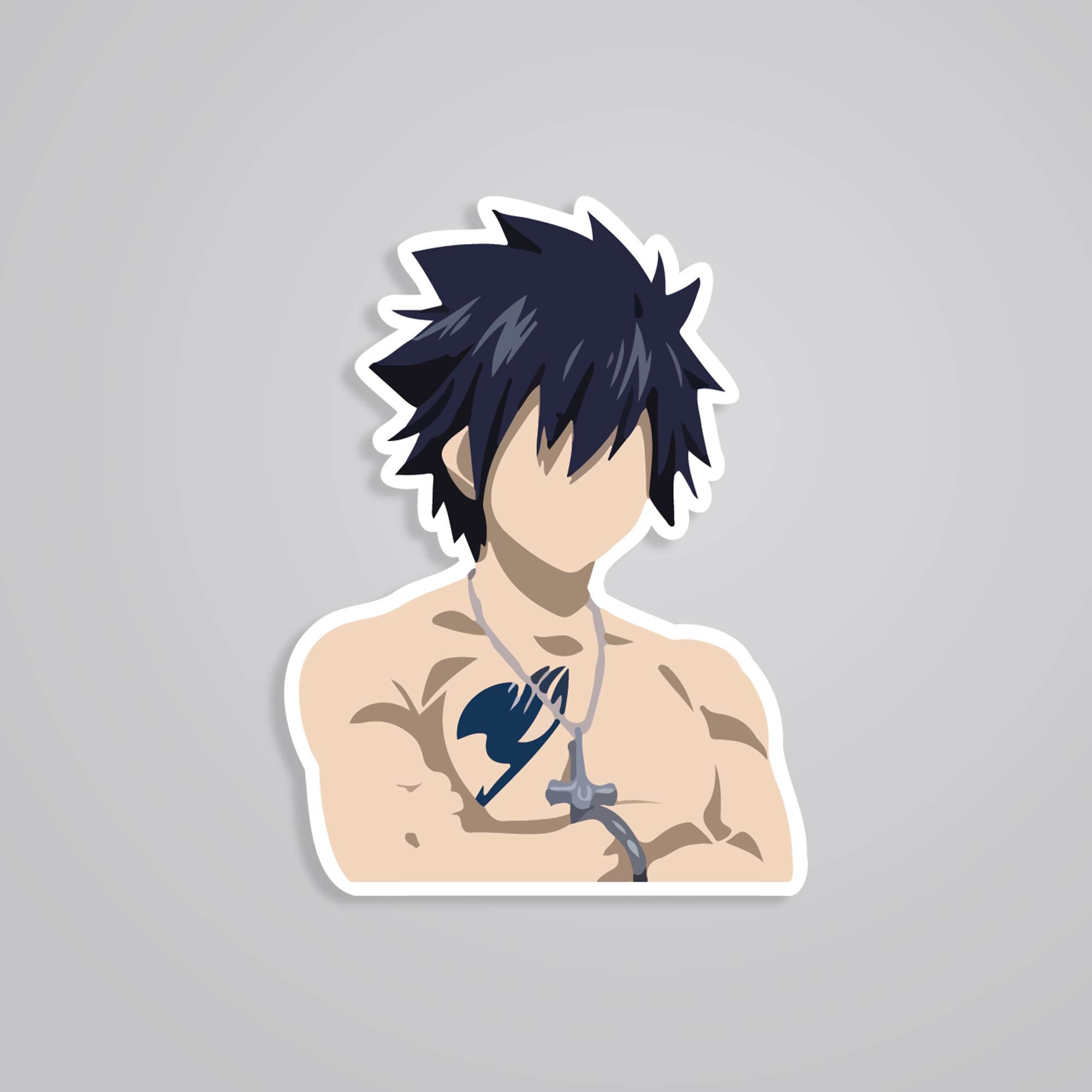 Fomo Store Stickers Anime Minimalist Gray Fullbuster