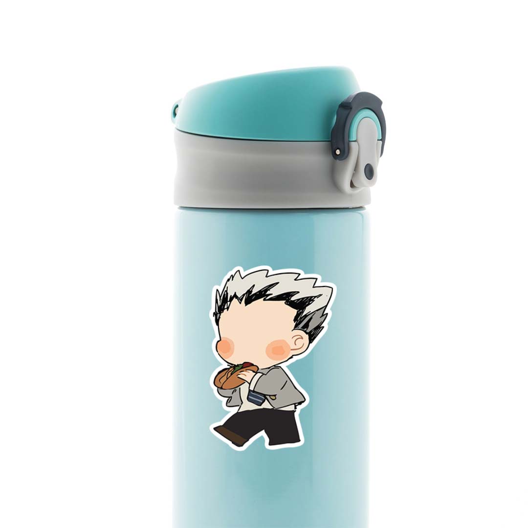 Chibi Bokuto Eating Sandwich Anime Stickers
