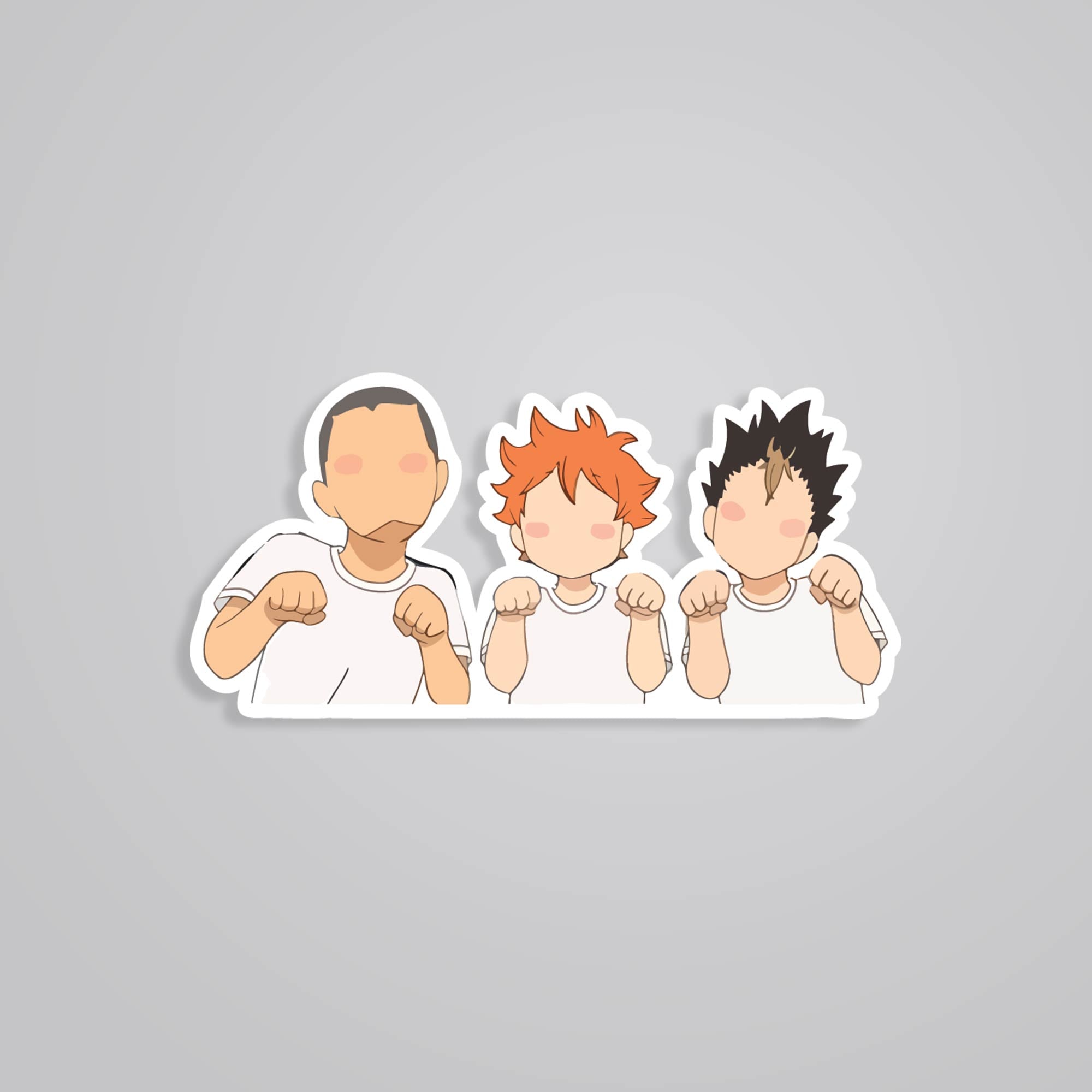 Fomo Store Stickers Anime Hinata, Nishinoya and Tanaka Cat Pose