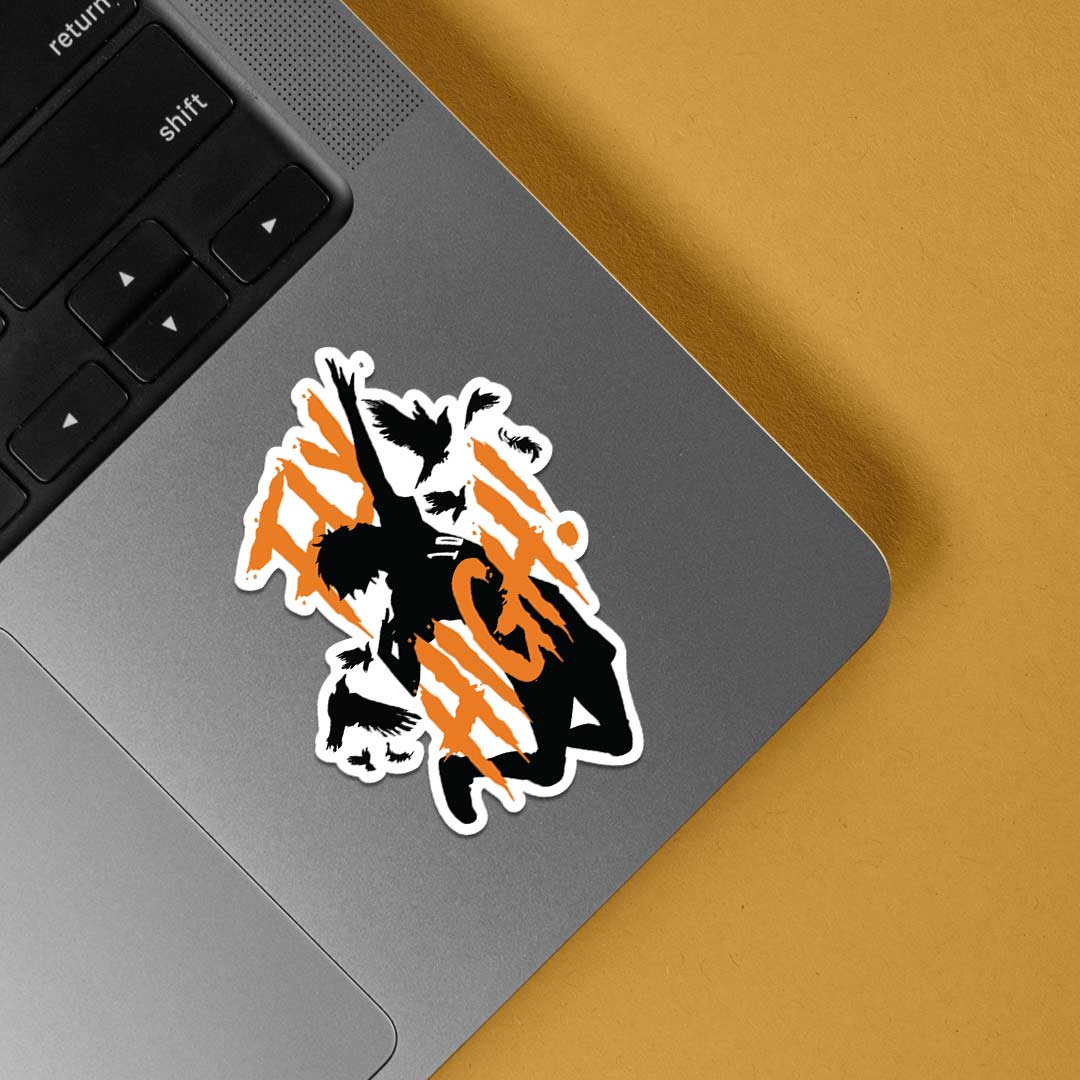 Fly High Hinata Silhouette Anime Stickers