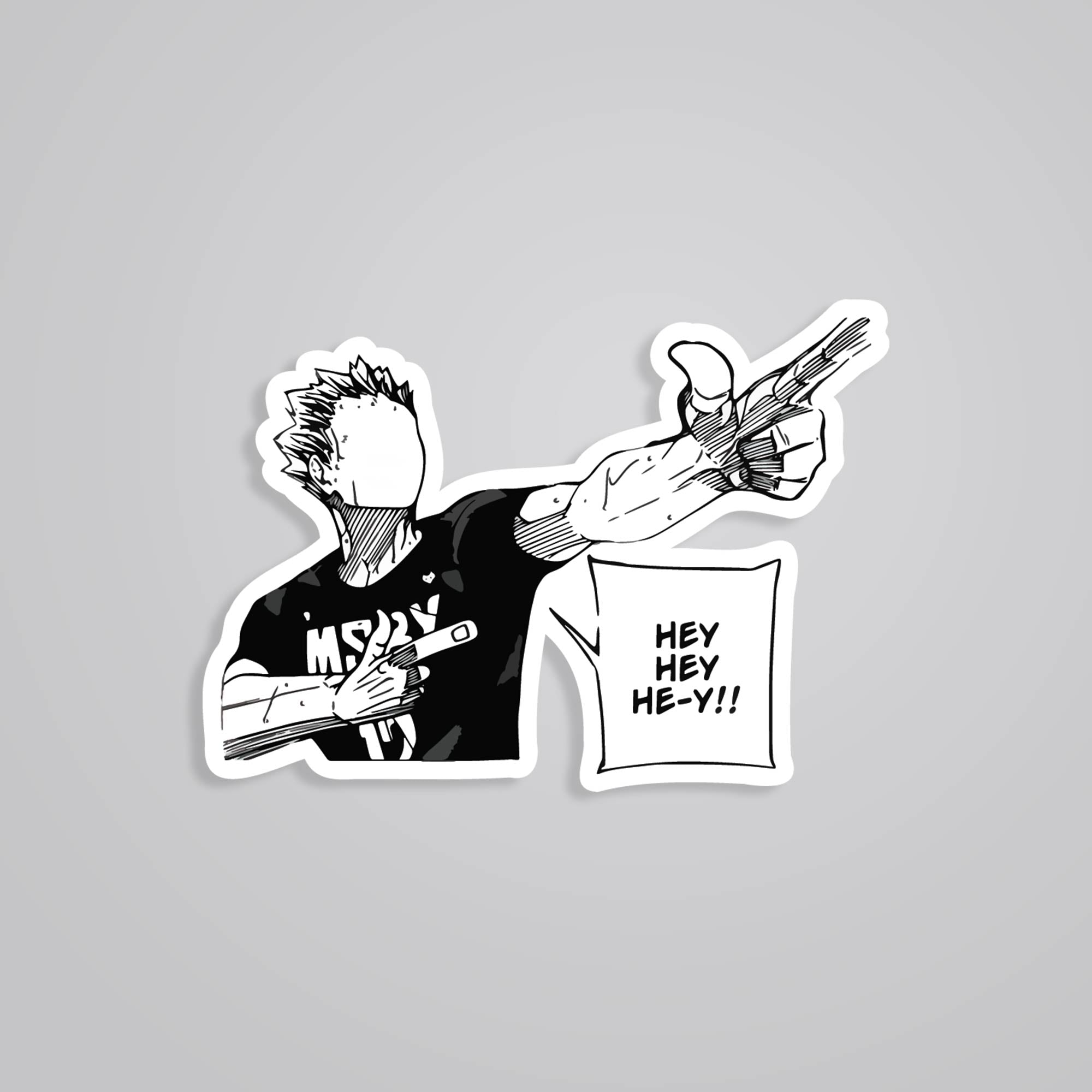 Fomo Store Stickers Anime Bokuto Hey Hey He-Y Manga Style
