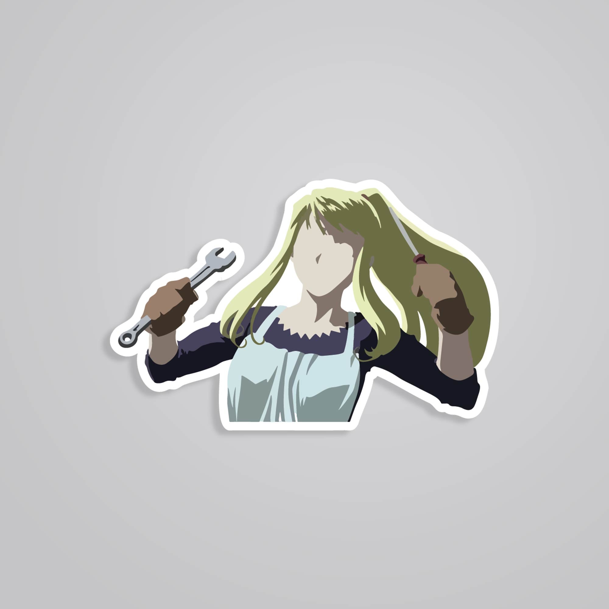 Fomo Store Stickers Anime Winry Rockbell Minimalist