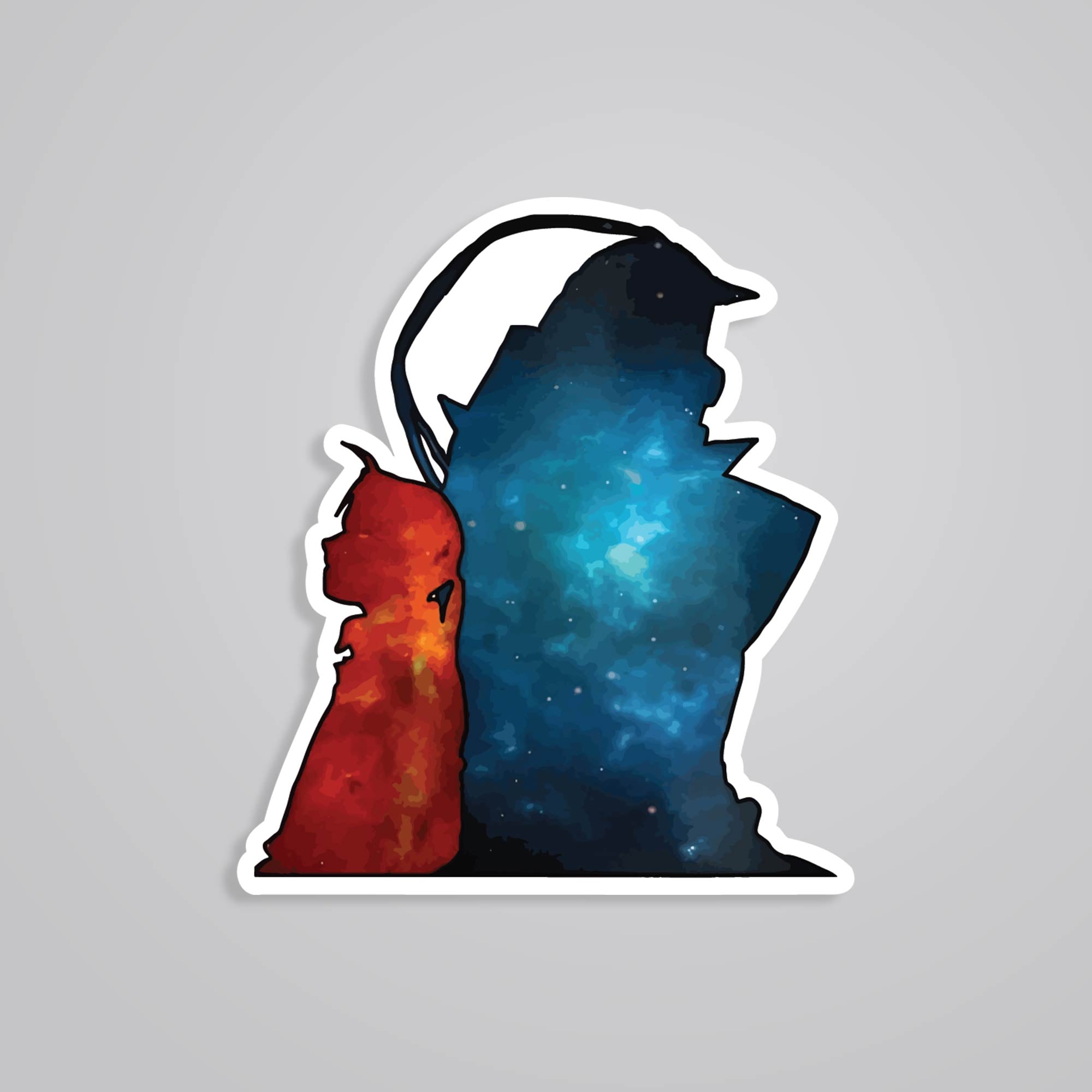 Fomo Store Stickers Anime Edward & Al Silhouette