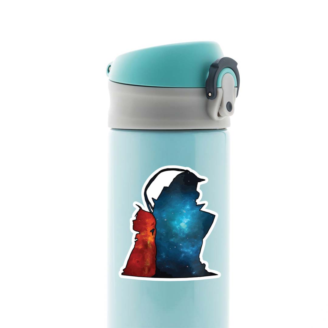 Edward & Al Silhouette Anime Stickers