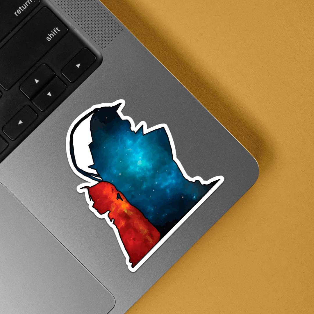 Edward & Al Silhouette Anime Stickers