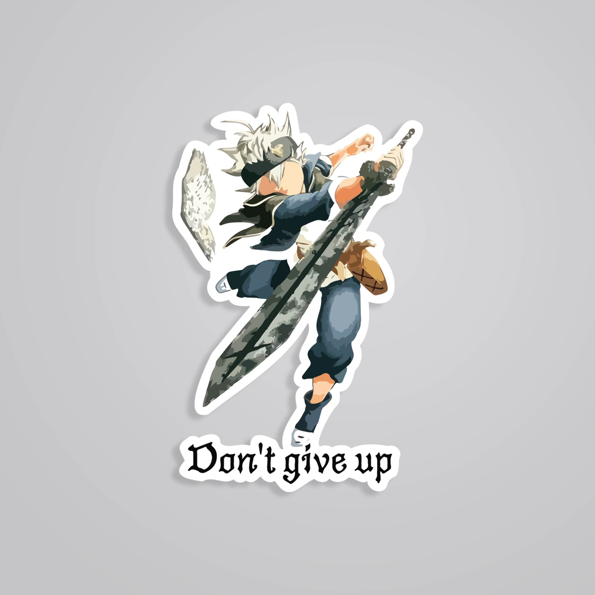 Fomo Store Stickers Anime Don’t Give Up Asta