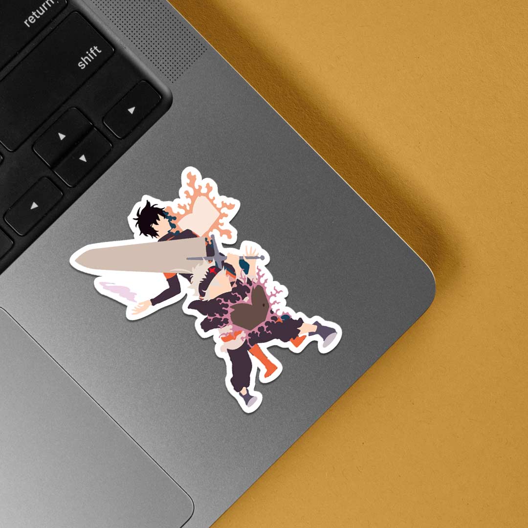 Asta and Yuno back to back Anime Stickers