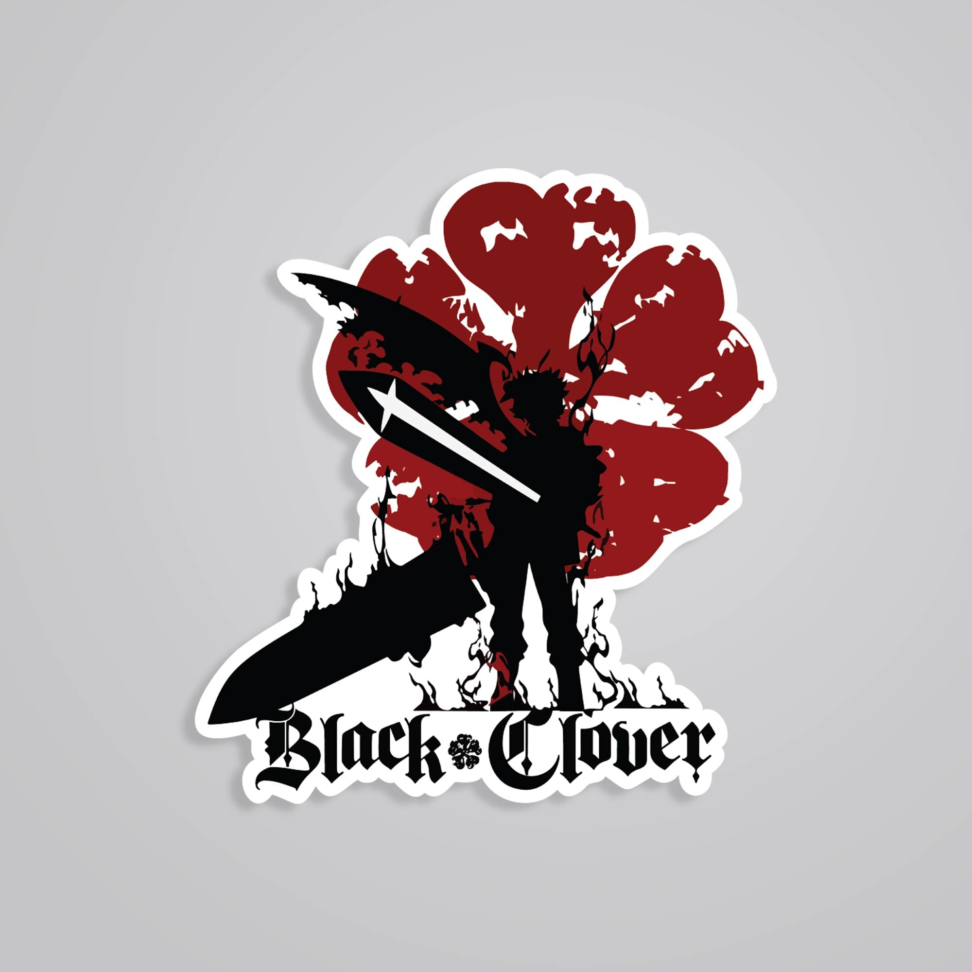 Fomo Store Stickers Anime Asta in a demonic silhouette