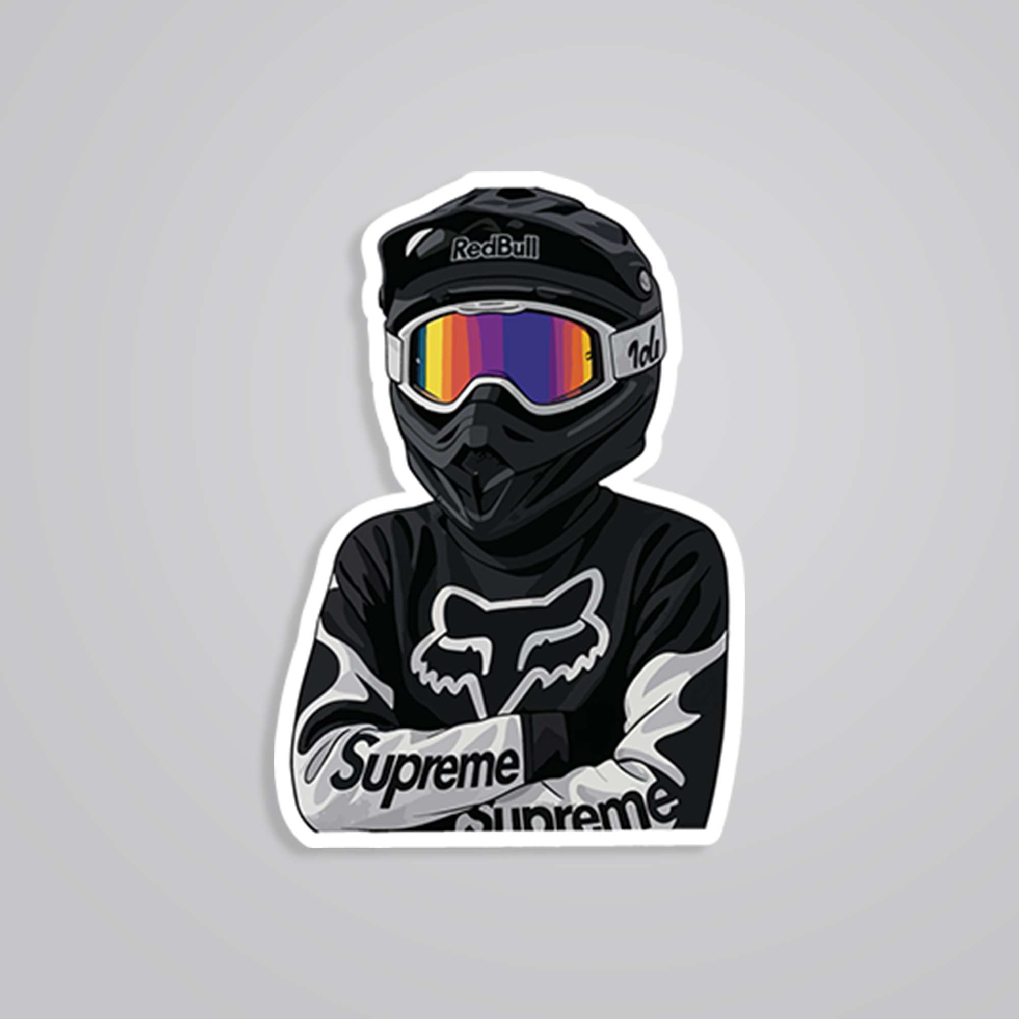 Fomo Store Stickers Cars & Bikes Motocross Rider Helmet