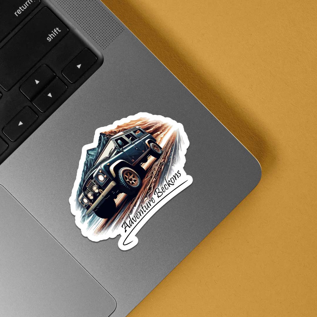 Defender Adventure Beckons Cars & Bikes Stickers