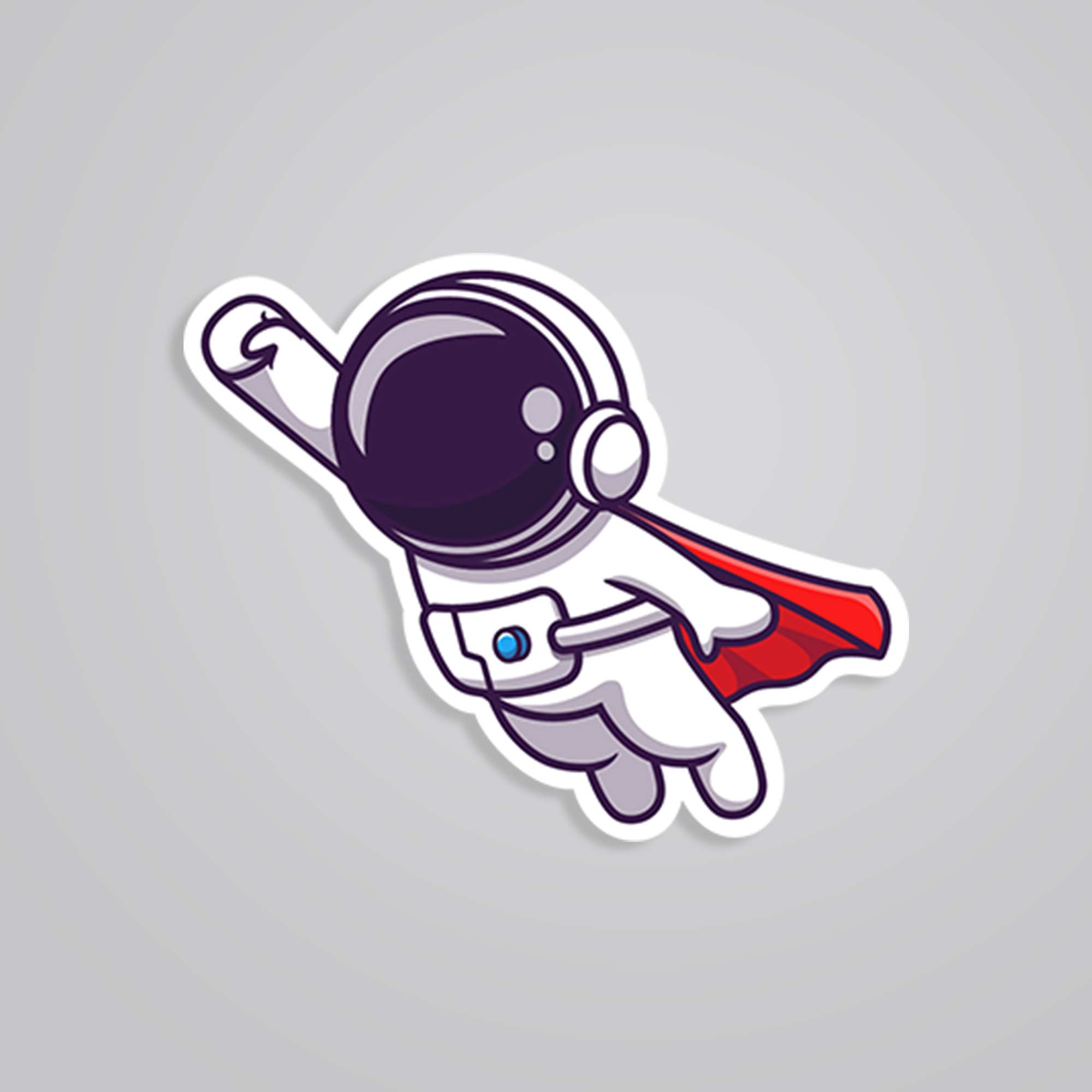 Superhero Astronaut Casual Stickers