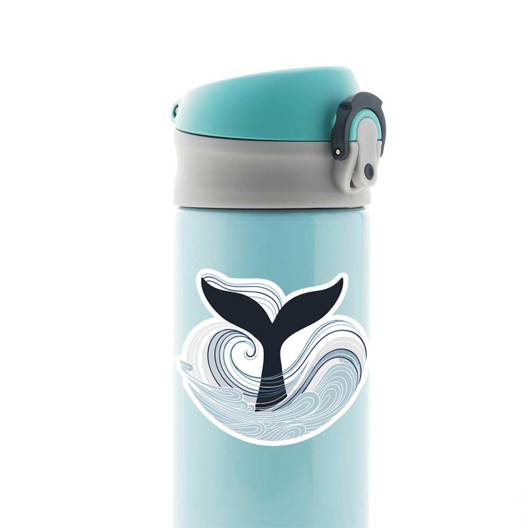 Whale Tail in Waves Casual Stickers