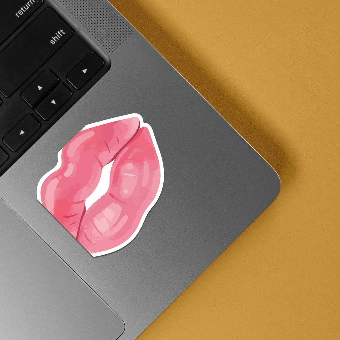 Pink Lip Casual Stickers