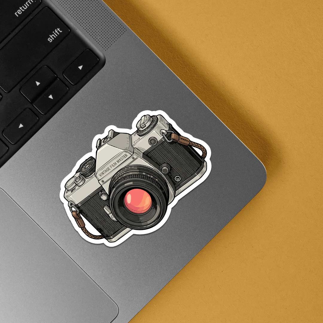 Vintage Camera Illustration Casual Stickers