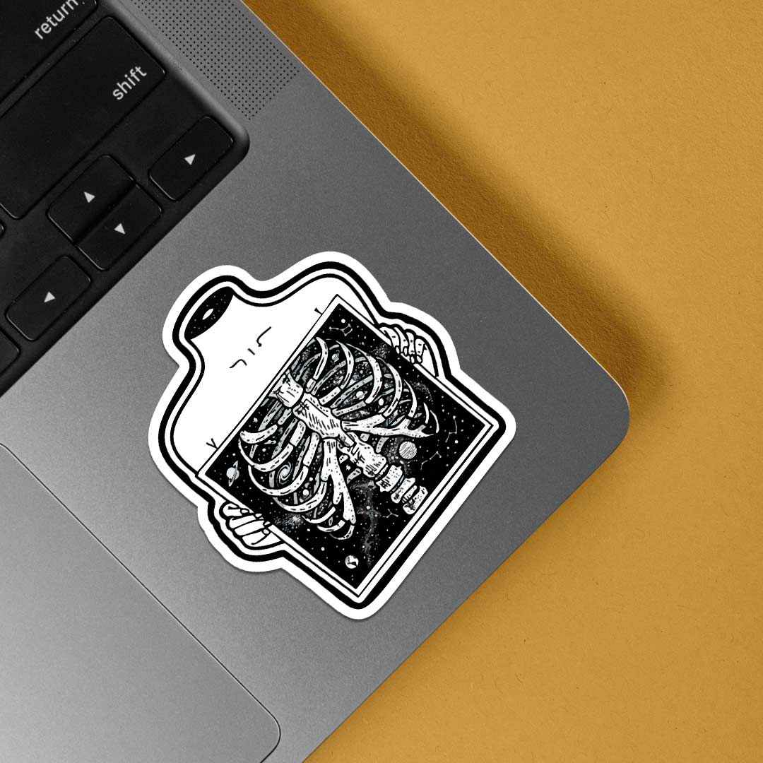 Cosmic Ribcage Art Casual Stickers