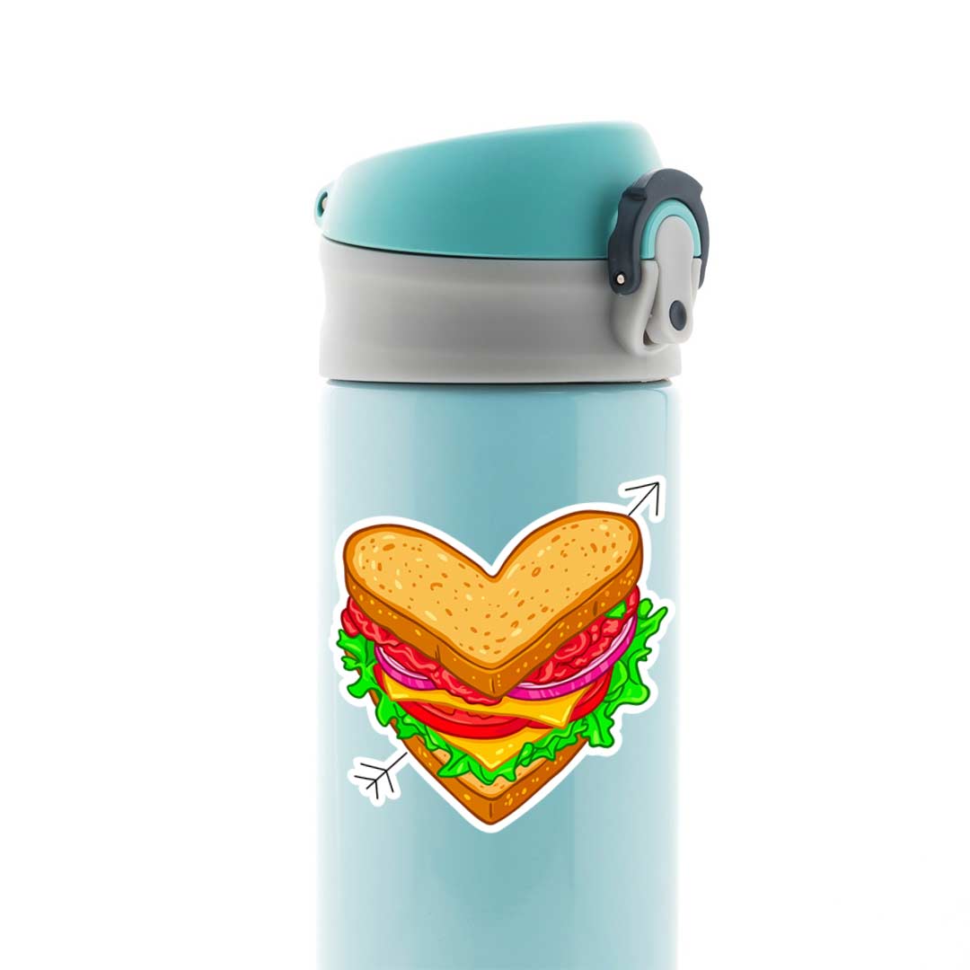 Heart-Shaped Sandwich Casual Stickers