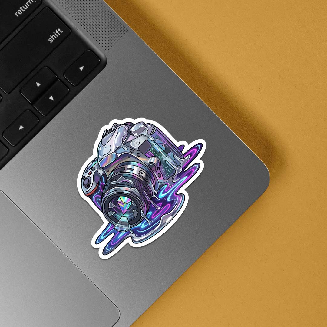 Melting Tech Camera Casual Stickers
