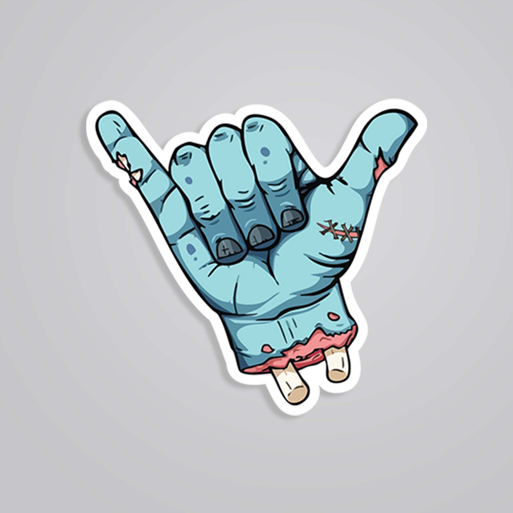 Zombie Shaka Casual Stickers