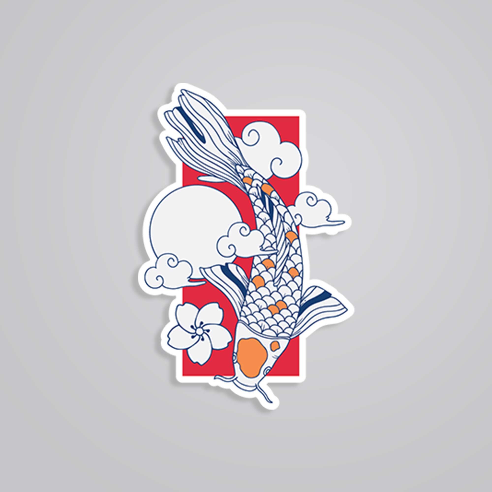 Waterway Koi Casual Stickers